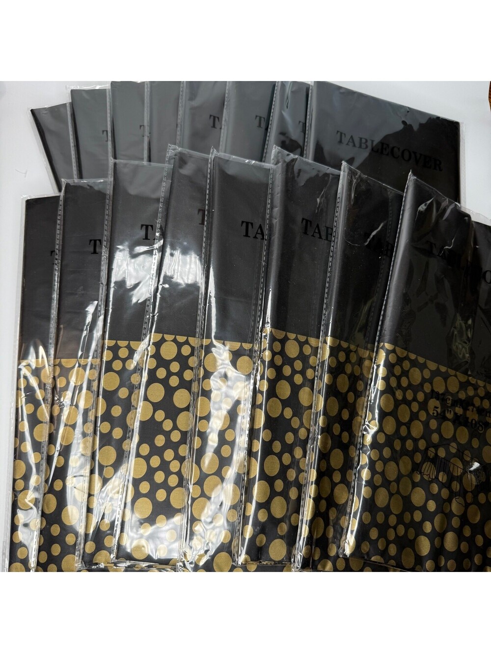 Lot of 16 Polka Dot Plastic Decorative Tablecloth Thicked Waterproof & Oilproof
